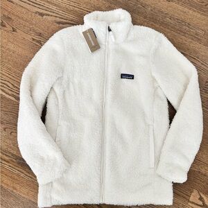 White Patagonia Fleece Zip-Up Jacket NWT